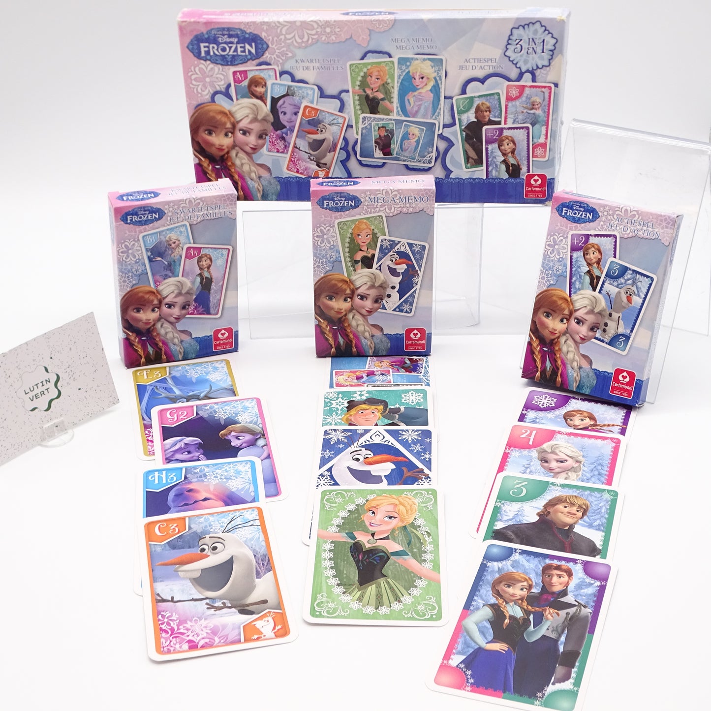 3 Jeux Reines des neiges Disney CARTA MUNDI - Dès 4 ans | Ref 15444