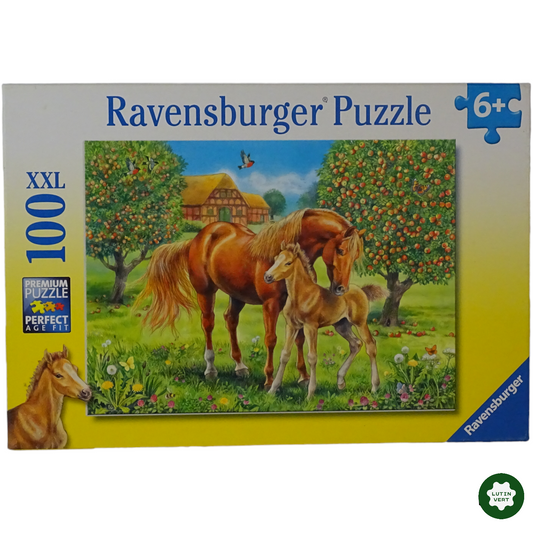 Puzzle chevaux dans le pré d'occasion RAVENSBURGER - Dès 6 ans | Lutin Vert