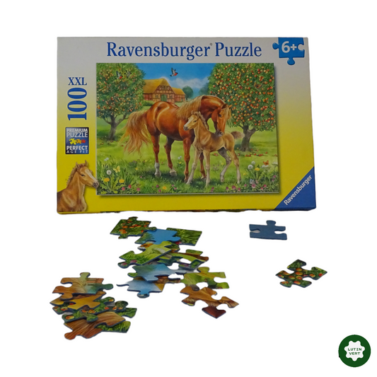 Puzzle chevaux dans le pré d'occasion RAVENSBURGER - Dès 6 ans | Lutin Vert