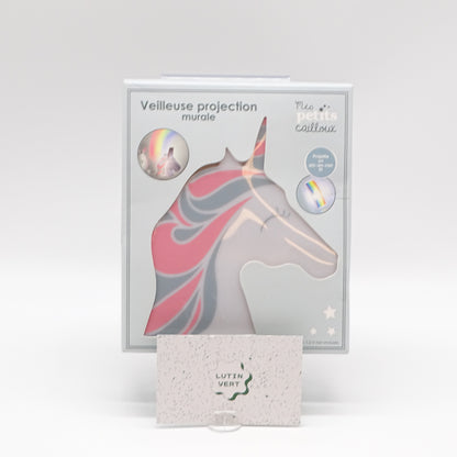 veilleuse projection murale licorne MES PETITS CAILLOUX - Dès 7 ans | Ref 15469