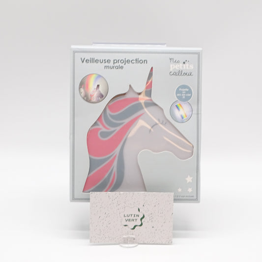 Veilleuse projection murale licorne MES PETITS CAILLOUX - Dès 7 ans | Ref 15469