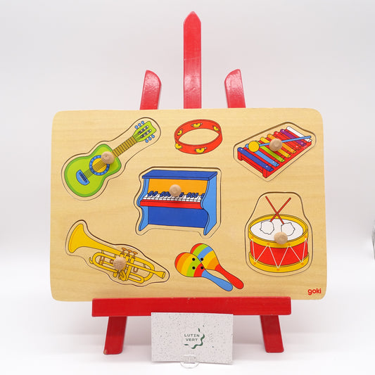 Puzzle Sonore en Bois GOKI - Dès 1 an | Ref 15483