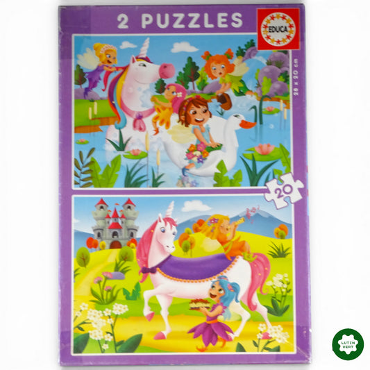 2 Puzzles Licorne d'occasion EDUCA - Dès 3 ans | Ref 12788