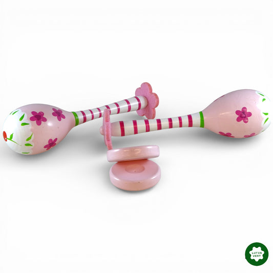 Paire de maracas - fleurs et castagnettes princesse d'occasion MOJY - Dès 3 ans | Ref 12802