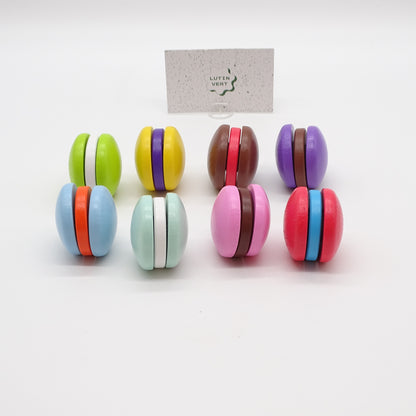 8 macarons  à découper en bois SANS MARQUE - Dès 18 mois | Ref 15533