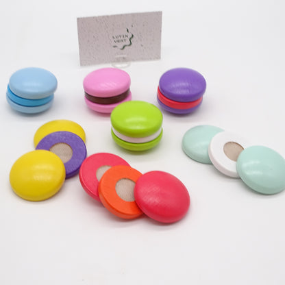 8 macarons  à découper en bois SANS MARQUE - Dès 18 mois | Ref 15533