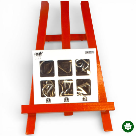 6 Casse-têtes métal 3 niveaux d'occasion ALE-HOP - Dès 10 ans | Ref 12825