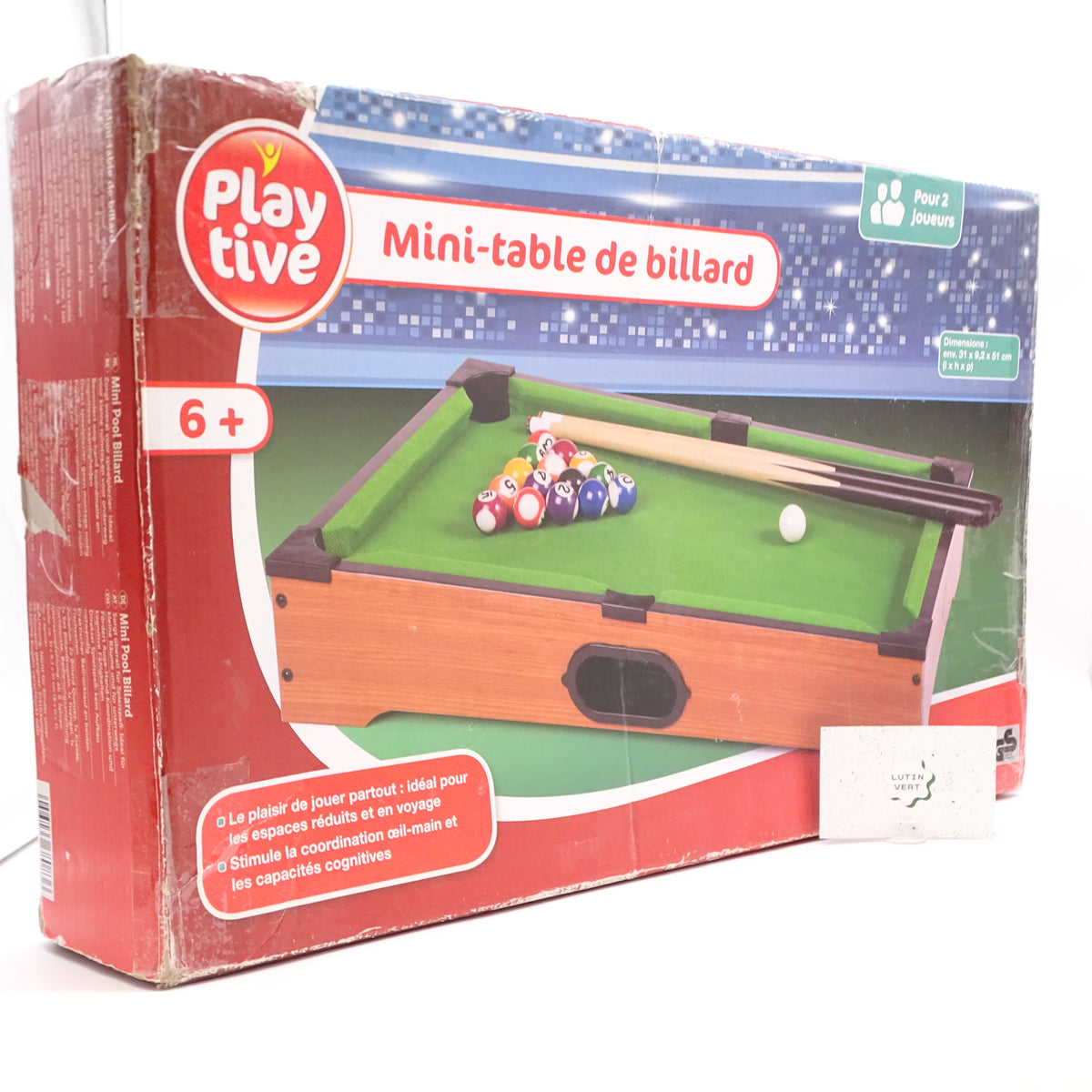 Mini-Table de Billard PLAYTIVE  - Dès 6 ans | Ref 15556