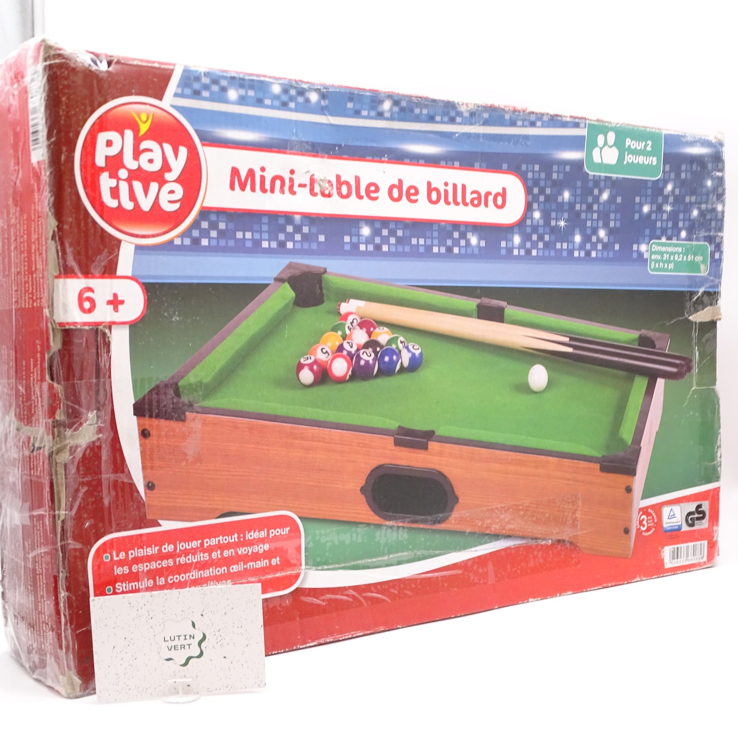 Mini-Table de Billard PLAYTIVE  - Dès 6 ans | Ref 15556