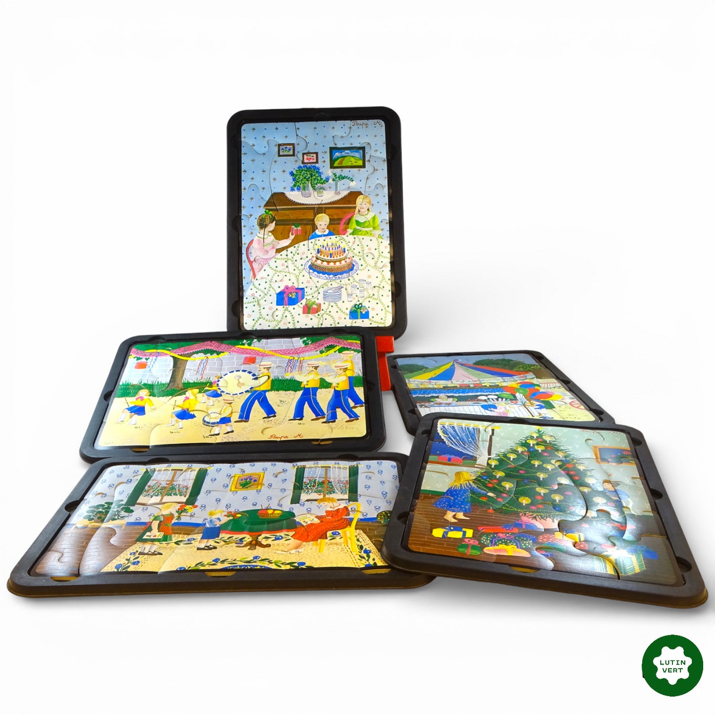 Lot de 5 puzzles d'occasion SANS MARQUE - Dès 6 ans | Ref 12859