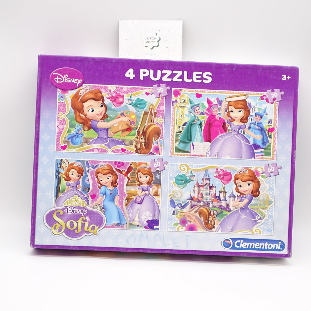 Boite de 4 puzzles Sofia CLEMENTONI - Dès 3 ans | Ref 15548