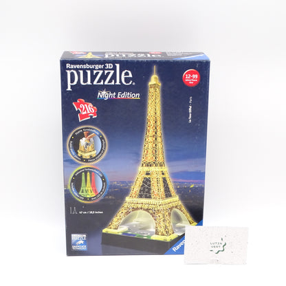 Puzzle 3D La Tour Eiffel (Night Edition) RAVENSBURGER - Dès 12 ans | Ref 15511