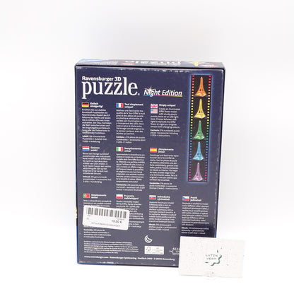 Puzzle 3D La Tour Eiffel (Night Edition) RAVENSBURGER - Dès 12 ans | Ref 15511
