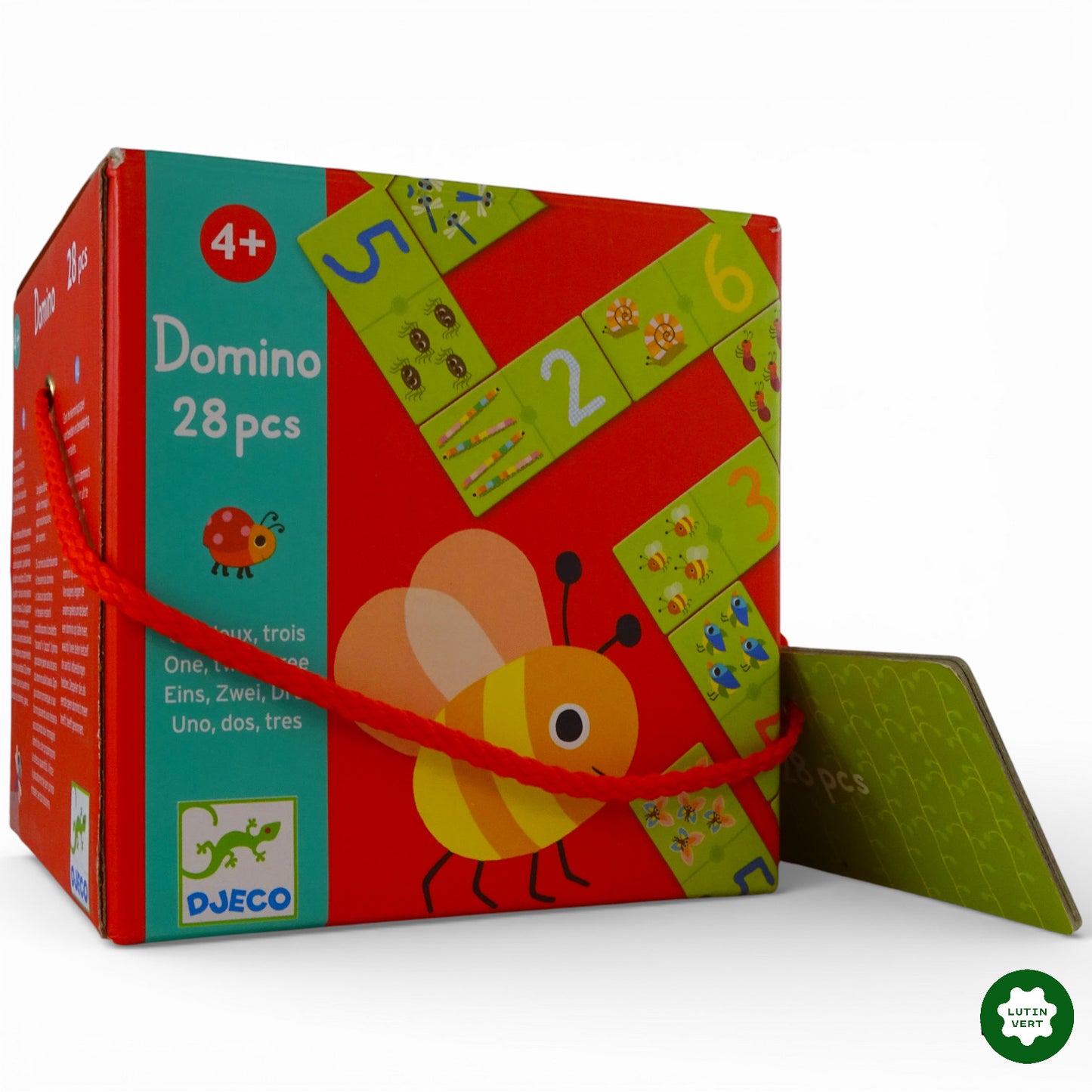 Domino 28 pièces « Un, deux, trois » d'occasion DJECO - Dès 4 ans | Ref 12944