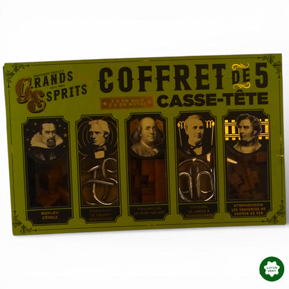 Coffret de 5 casse-têtes « Grands Esprits » d'occasion PROFESSOR PUZZLE - Dès 10 ans | Ref 12945