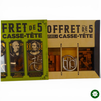 Coffret de 5 casse-têtes « Grands Esprits » d'occasion PROFESSOR PUZZLE - Dès 10 ans | Ref 12945