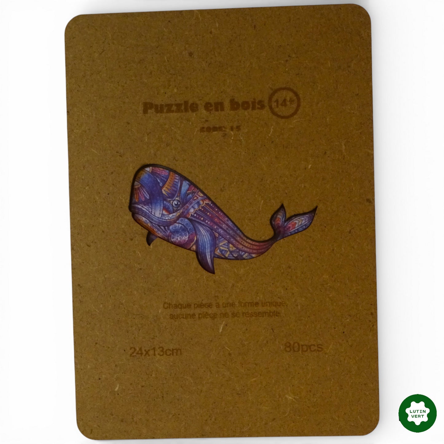 Puzzle en bois Baleine d'occasion CODE 15 - Dès 12 ans | Ref 12957