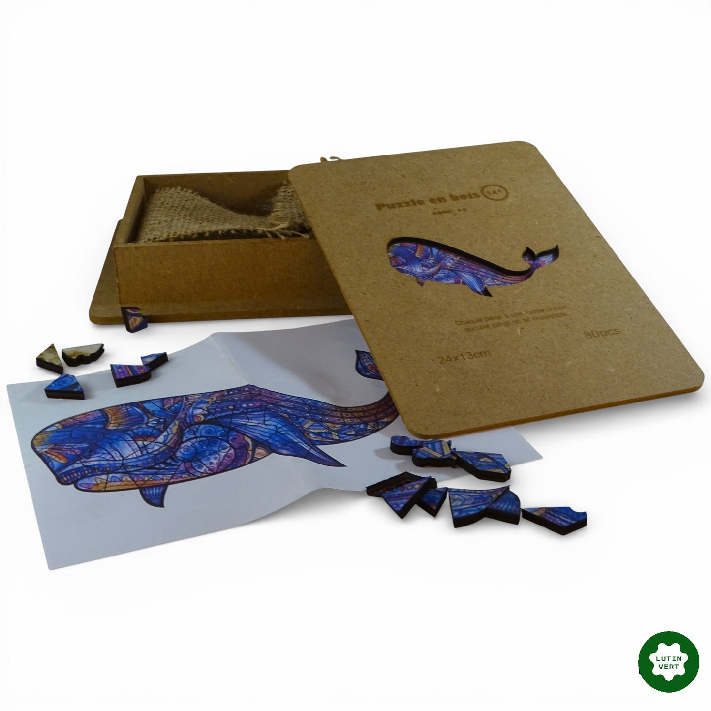 Puzzle en bois Baleine d'occasion CODE 15 - Dès 12 ans | Ref 12957