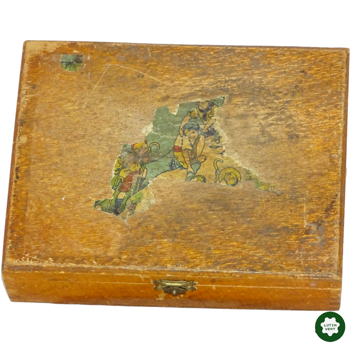 Boîte de 12 cubes en bois Vintage d'occasion  - Dès 10 ans | Lutin Vert