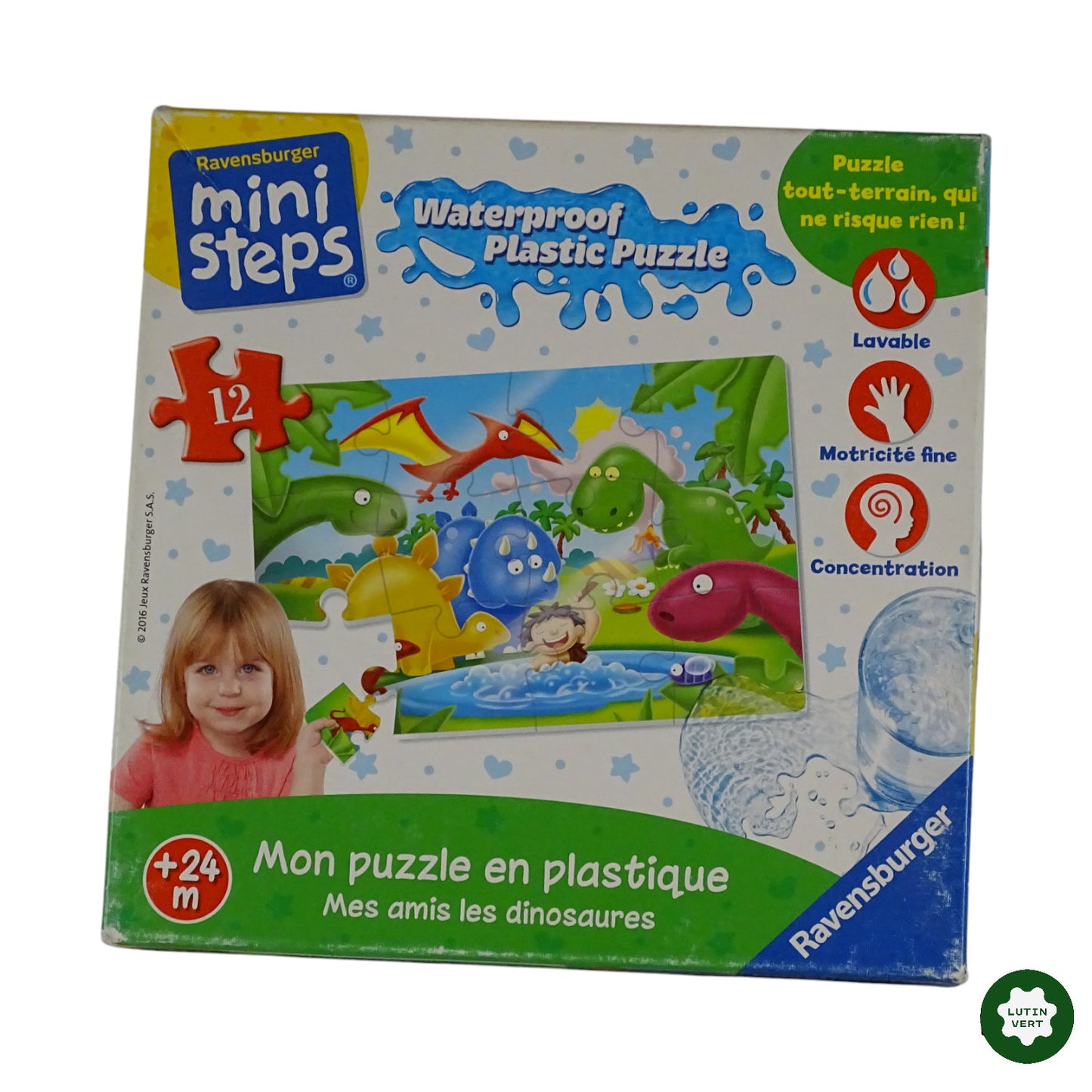 Puzzle Waterproof Dinosaures 12 pcs. d'occasion RAVENSBURGER - Dès 2 ans | Ref 8786