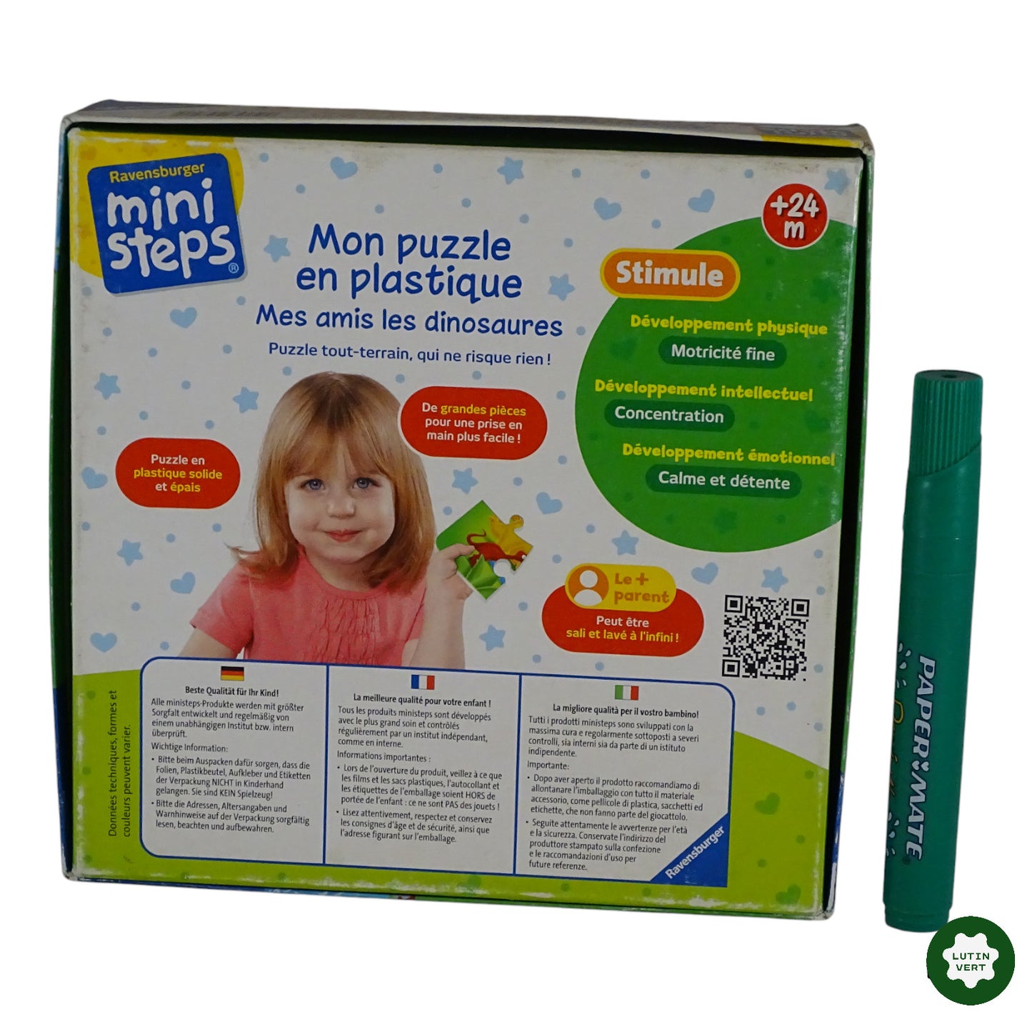 Puzzle Waterproof Dinosaures 12 pcs. d'occasion RAVENSBURGER - Dès 2 ans | Ref 8786