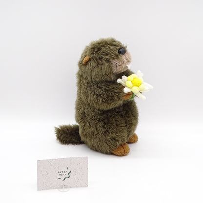 Peluche marmotte avec fleur IMPEXIT - Dès 3 ans | Ref 15668