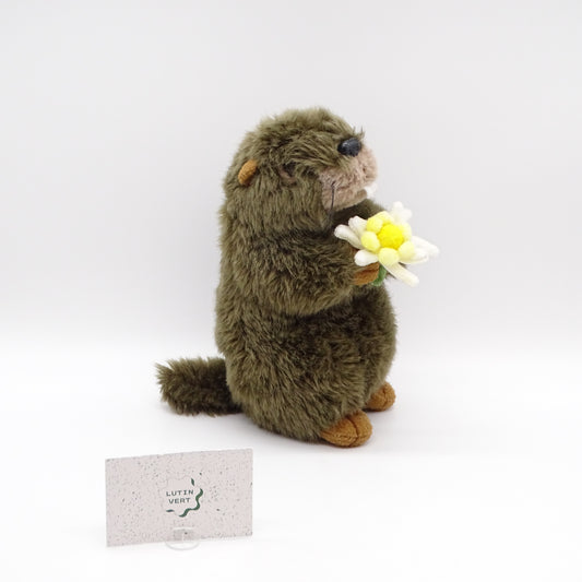 Peluche marmotte avec fleur IMPEXIT - Dès 3 ans | Ref 15668