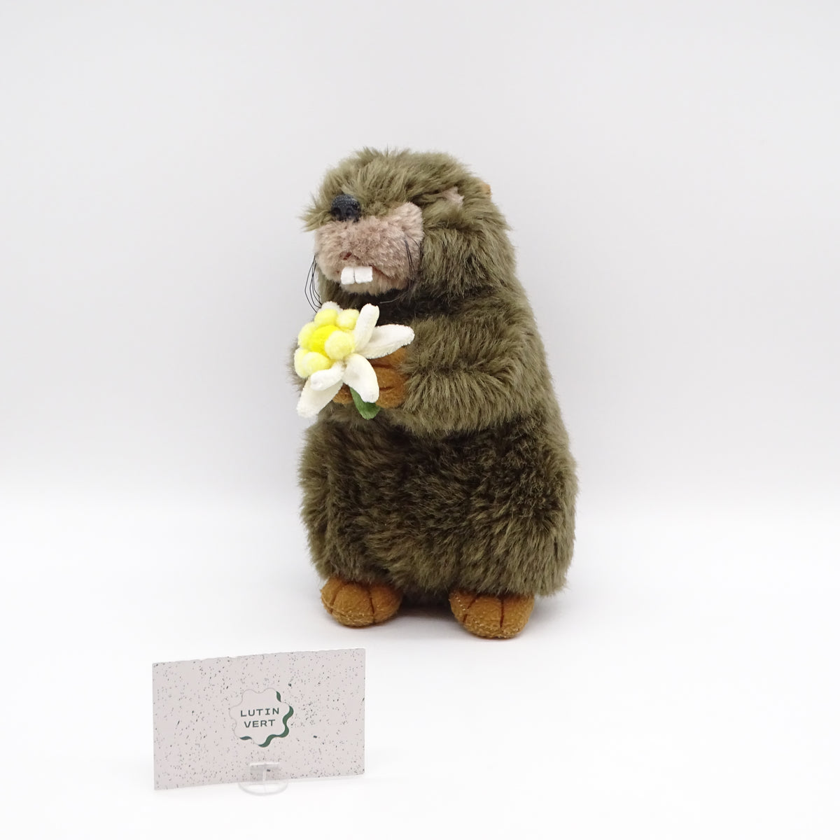 Peluche marmotte avec fleur IMPEXIT - Dès 3 ans | Ref 15668