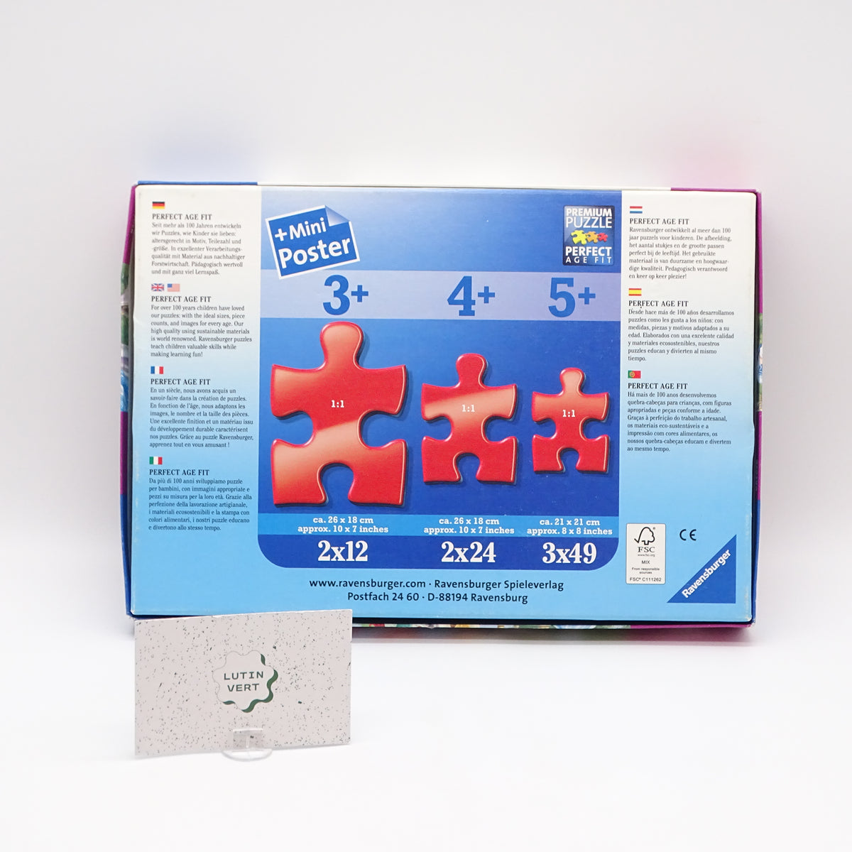 2 Puzzle princesse Disney RAVENSBURGER - Dès 3 ans | Ref 15674