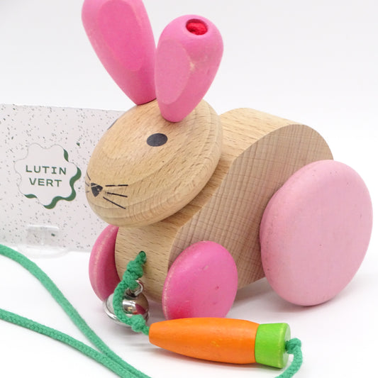 Lapin en bois à tirer « Hanna Hoppel » SELECTA - Dès 4 ans | Ref 15678