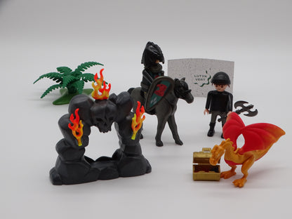 Playmobil set unique « Le Chevalier noir et le Dragon » d'occasion PLAYMOBIL - Dès 4 ans | Ref 13082