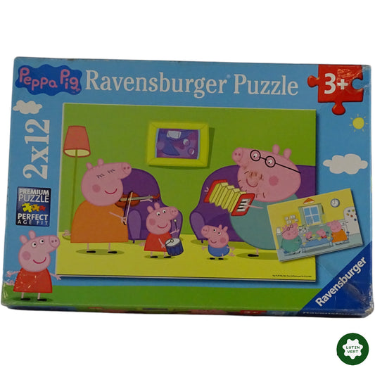 2 Puzzles Peppa Pig 12 pcs d'occasion RAVENSBURGER - Dès 3 ans | Ref 9104