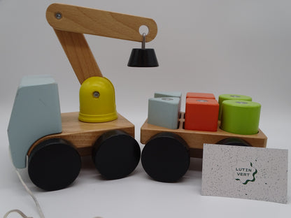 Camion, remorque et pièces géométriques en bois d'occasion IKEA - Dès 3 ans | Ref 13152