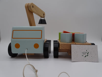 Camion, remorque et pièces géométriques en bois d'occasion IKEA - Dès 3 ans | Ref 13152