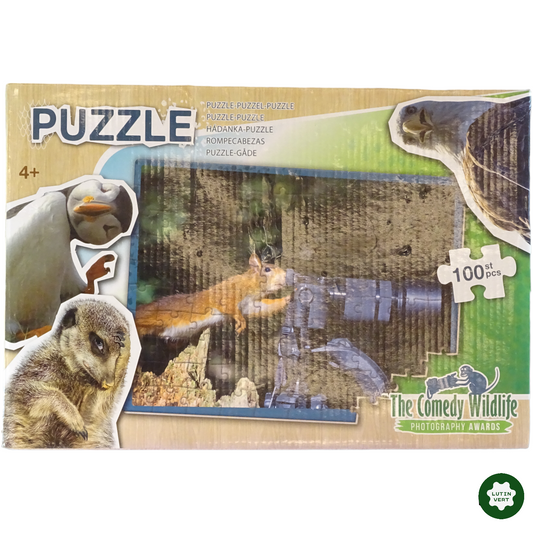 Puzzle Ecureuil photographe d'occasion THE COMEDY WILDLIFE - Dès 6 ans | Lutin Vert