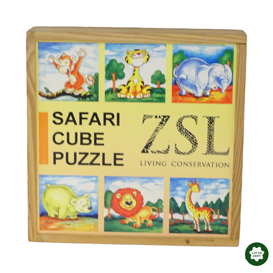 16 cubes en bois Safari d'occasion ZSL - Dès 3 ans | Lutin Vert