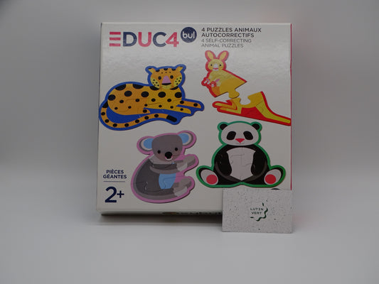 Puzzles animaux autocorrectifs d'occasion OXYBUL - Dès 2 ans | Ref 13242