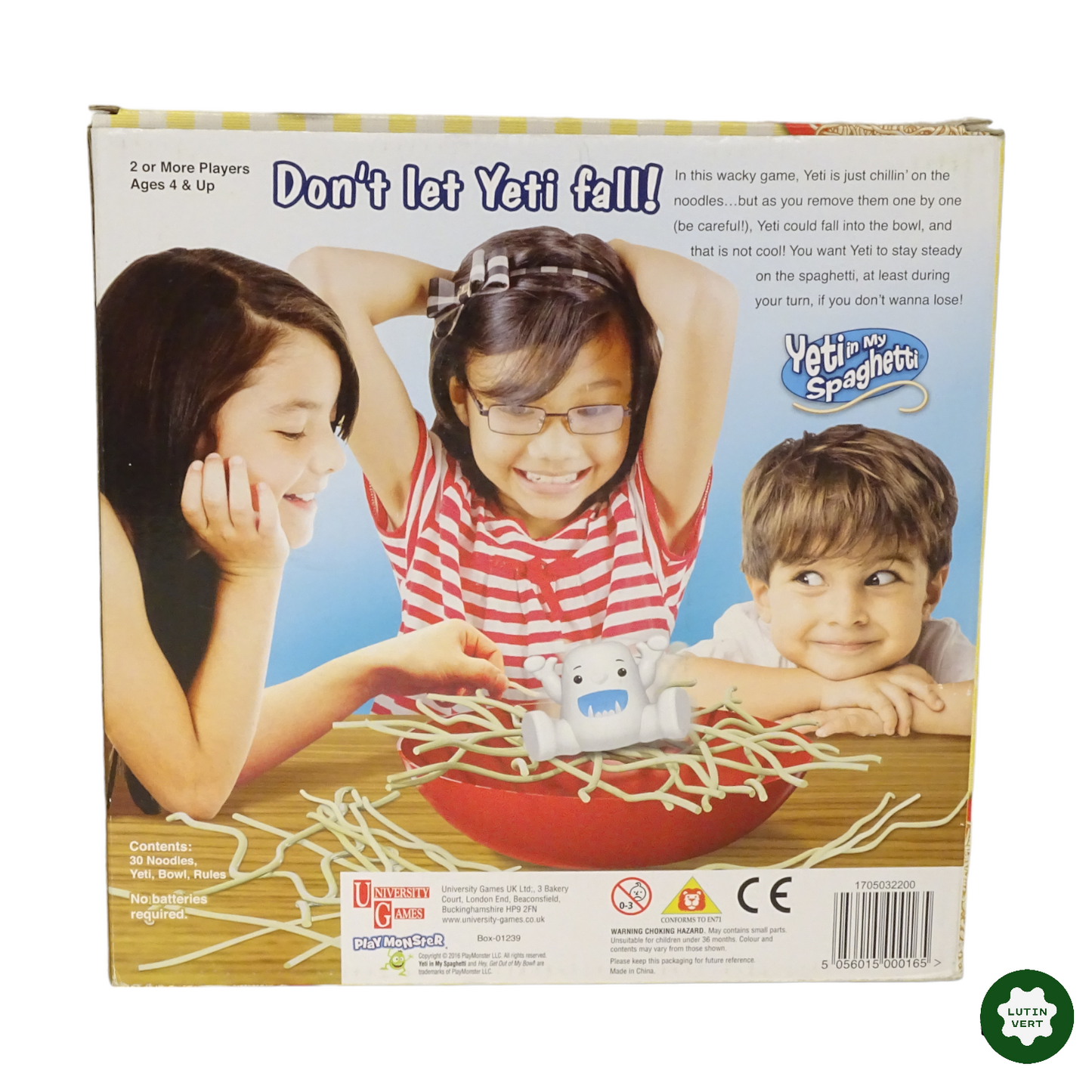 Yeti dans les Spaghettis  d'occasion UNIVERSITY GAMES - Dès 4 ans | Lutin Vert