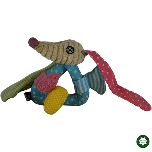 Doudou Hochet Loup  d'occasion LES DEGLINGOS - Dès 1 an | Ref 9308