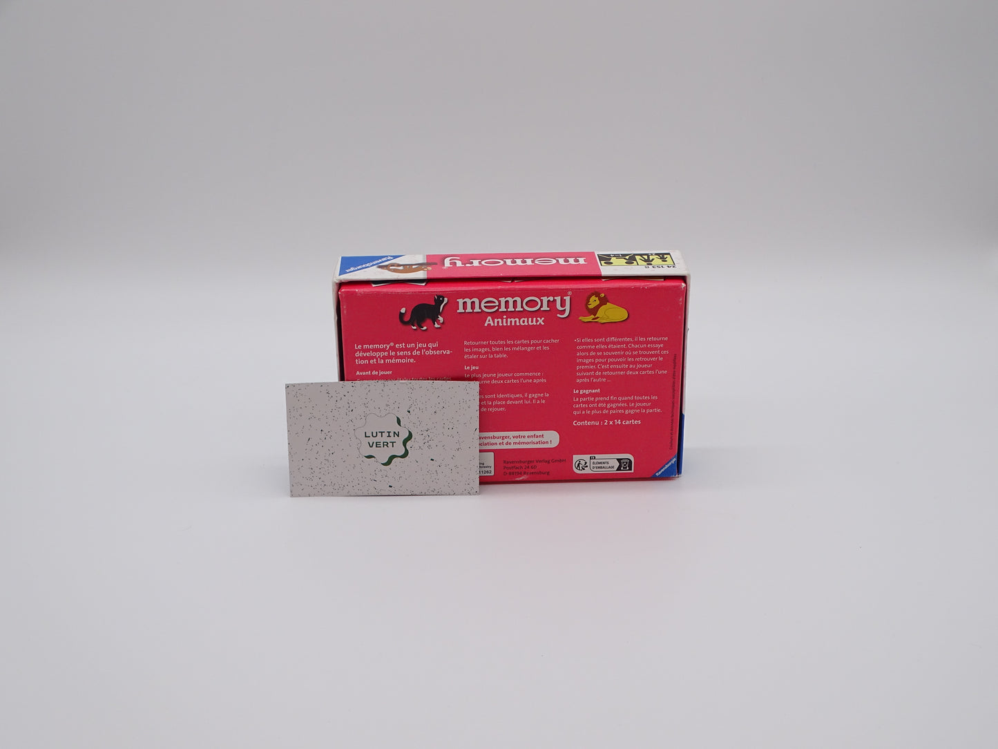 Memory Animaux d'occasion RAVENSBURGER - Dès 3 ans | Ref 13311