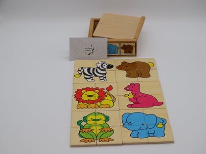 Puzzle animaux en bois d'occasion ROLDAN - Dès 1 an | Ref 13301