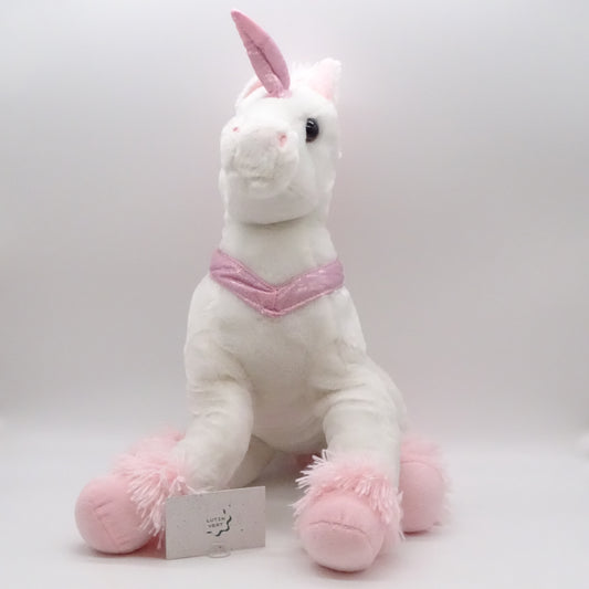 Peluche licorne blanche et rose LOGITOYS - Dès 3 ans | Ref 15920