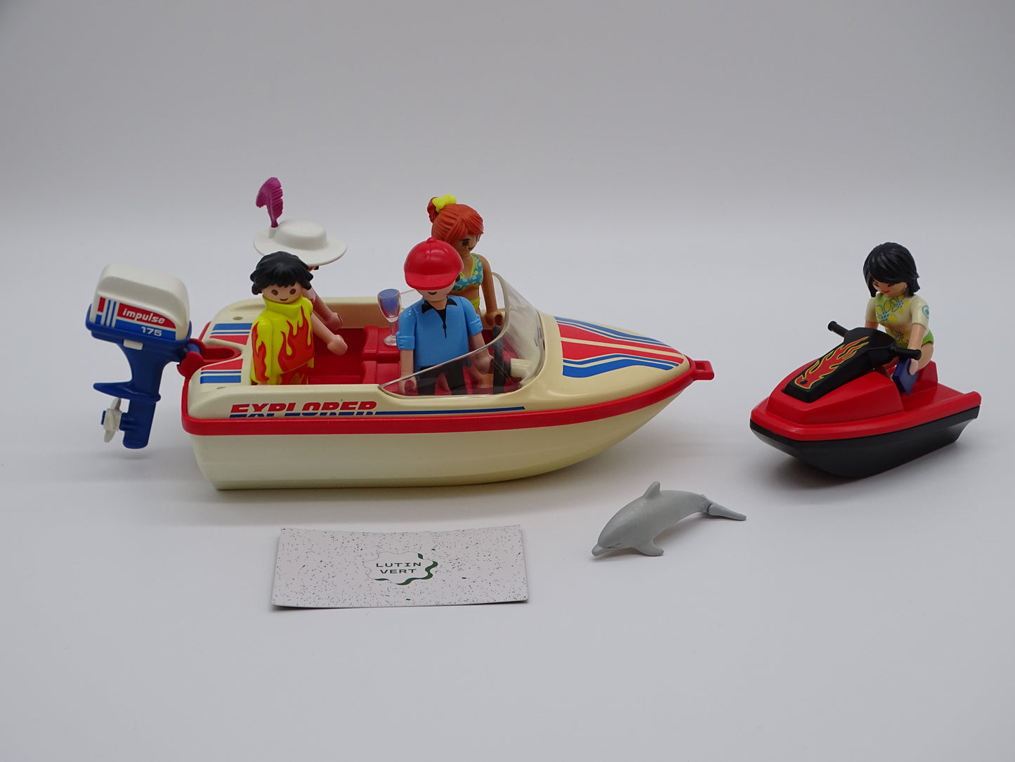 Playmobil pièce unique « Bateau rapide, jet-ski et vacanciers » d'occasion PLAYMOBIL - Dès 4 ans | Ref 13318