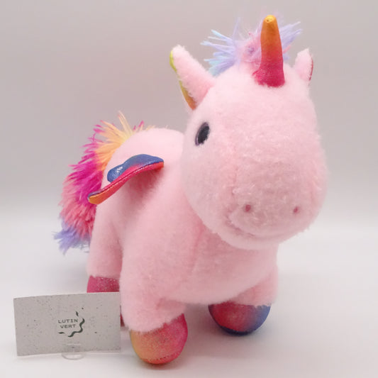 Peluche Licorne (rose et arc en ciel ) SANS MARQUE - Dès 3 ans | Ref 15960