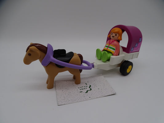Playmobil 1 2 3 « Carriole avec cheval » 9390 d'occasion PLAYMOBIL - Dès 1 an | Ref 13344