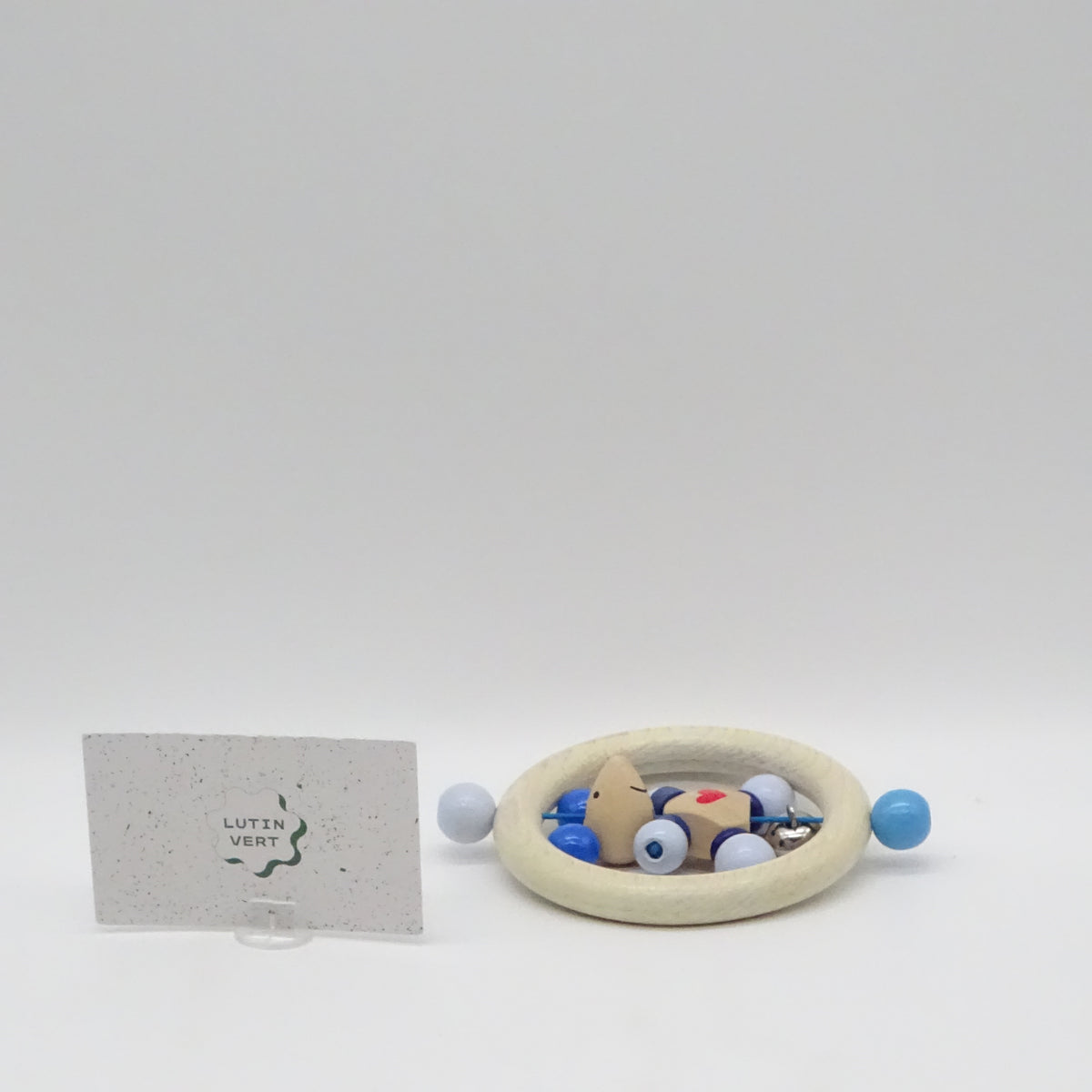 hochet souris bleu bois SANS MARQUE - Dès 6 mois | Ref 15980