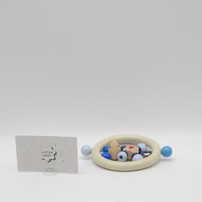 hochet souris bleu bois SANS MARQUE - Dès 6 mois | Ref 15980