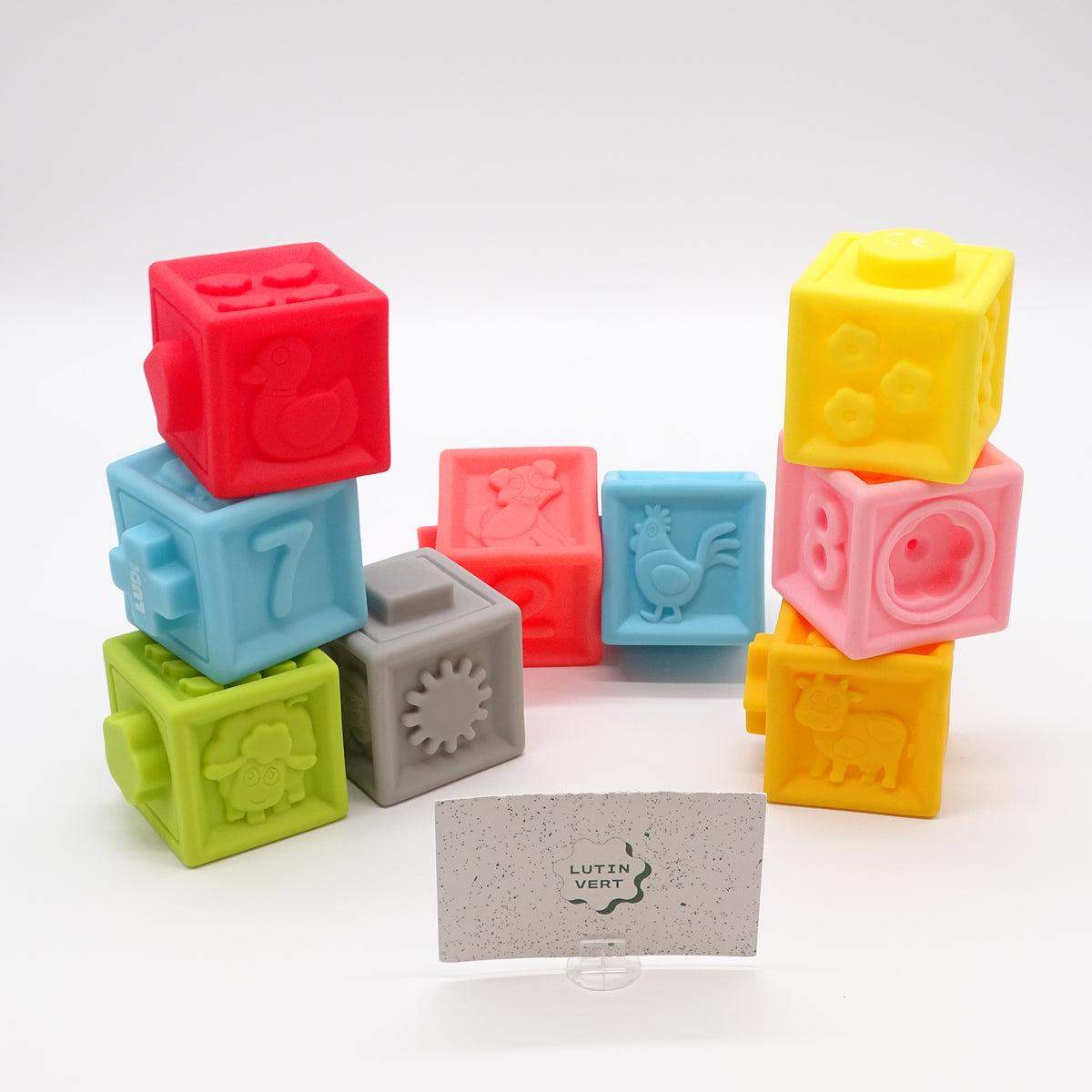 9 cubes Sensoriels emboitables LUDI - Dès 6 mois | Ref 16033