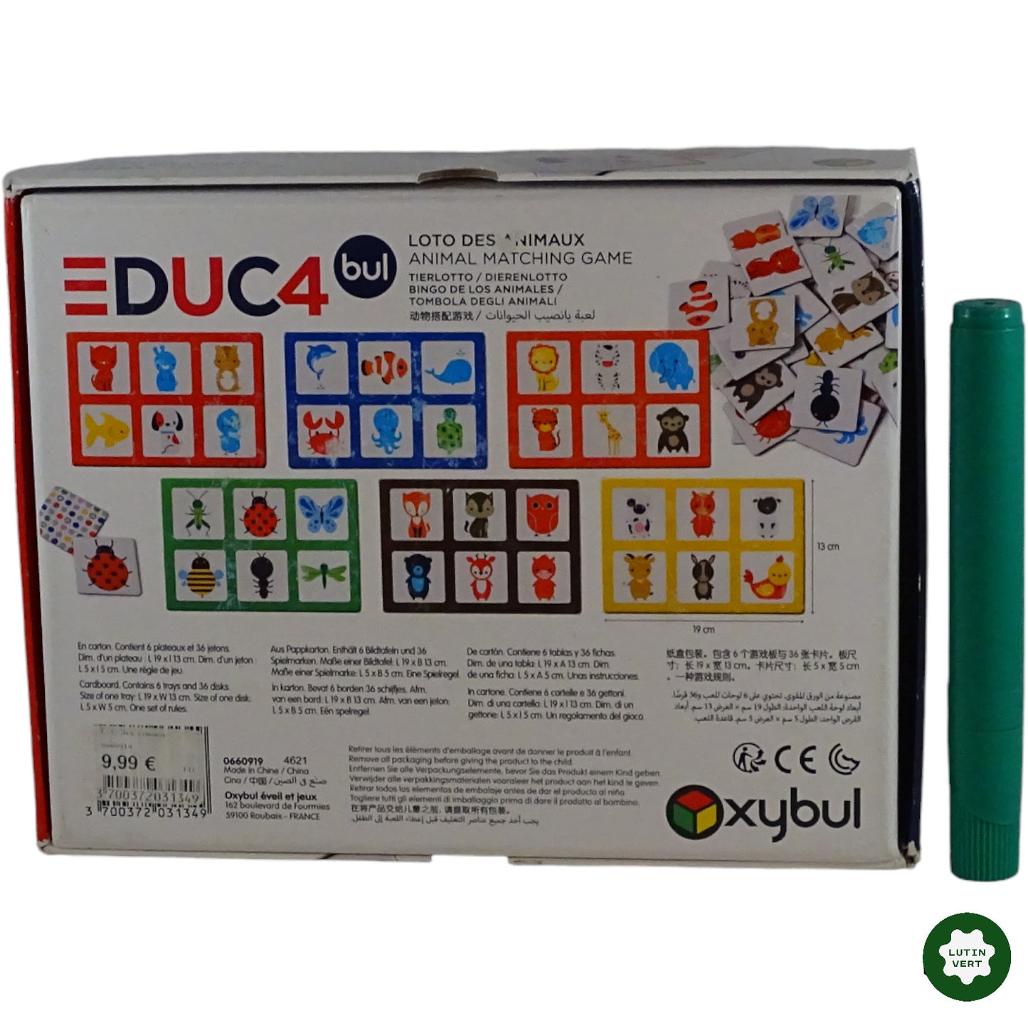 Loto des Animaux Oxybul d'occasion EDUCA - Dès 3 ans | Ref 9357