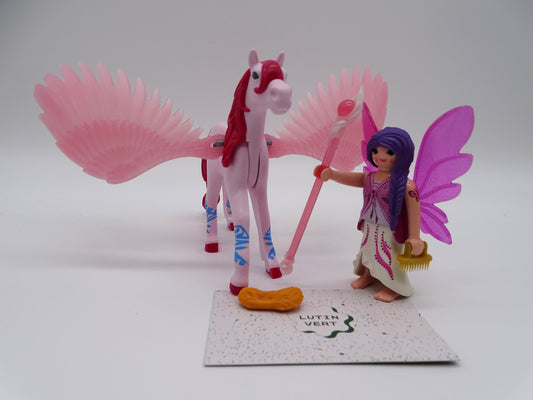Playmobil pièce unique « Pégase et fée rose » d'occasion PLAYMOBIL - Dès 4 ans | Ref 13415